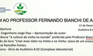 Evento de homenagem Professor Fernando Bianchi de Aguiar - 12 de Dezembro de 2024, 14:30h-UTAD