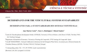 Novo artigo RCTV "DETERMINANTES PARA A SUSTENTABILIDADE DOS SISTEMAS VITIVINÍCOLAS"