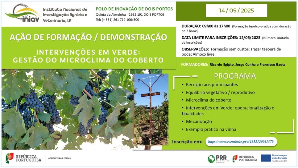 Ação de Formação/Demonstração "Intervenções em verde: gestão do microclima do coberto"