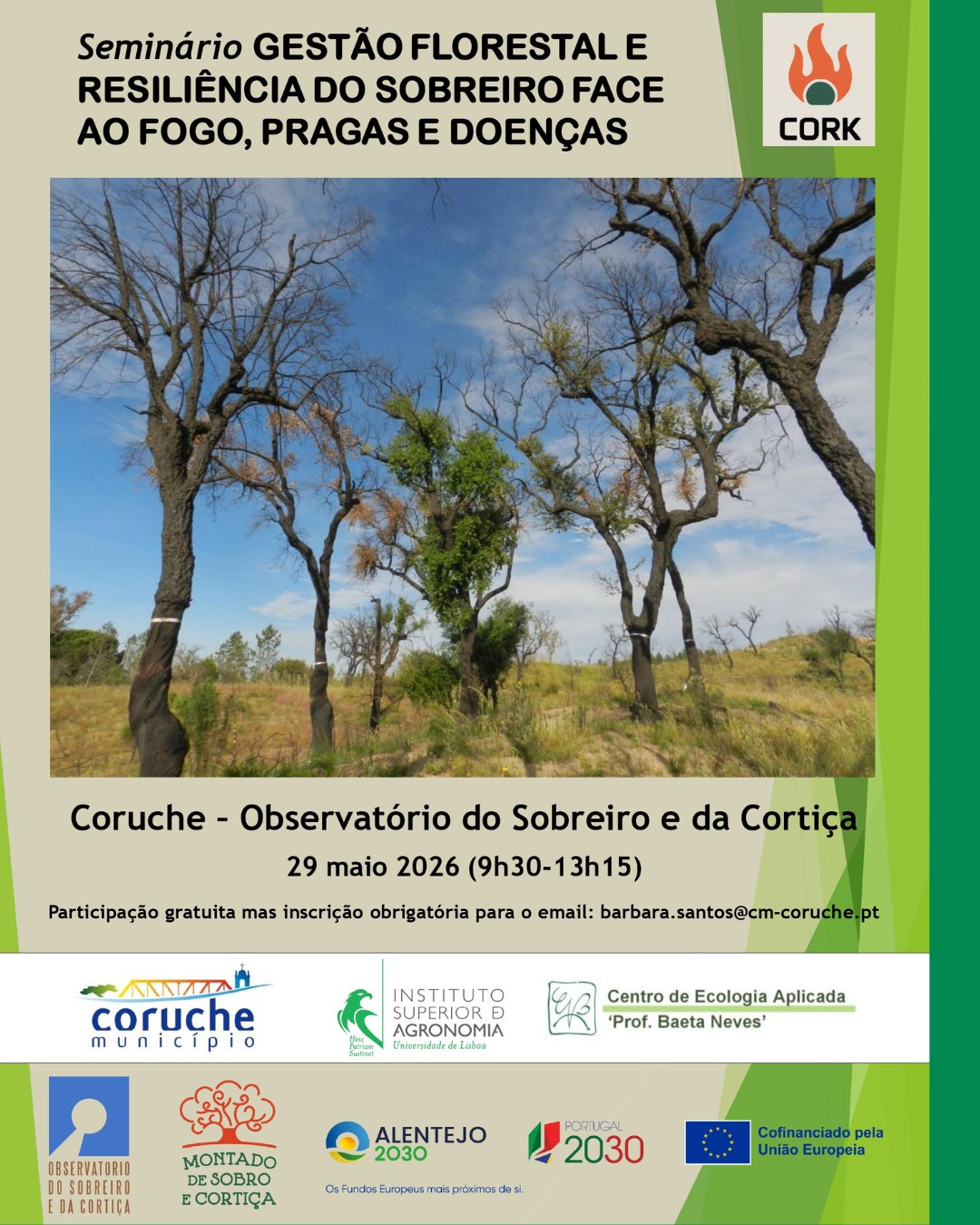 Seminário “Gestão Florestal e Resiliência do Sobreiro face ao fogo, pragas e doenças”