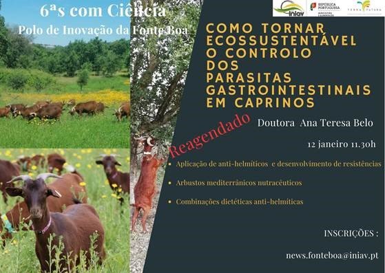 Palestra "Como tornar ecossustentável o controlo dos parasitas gastrointestinais em caprinos" - EZN