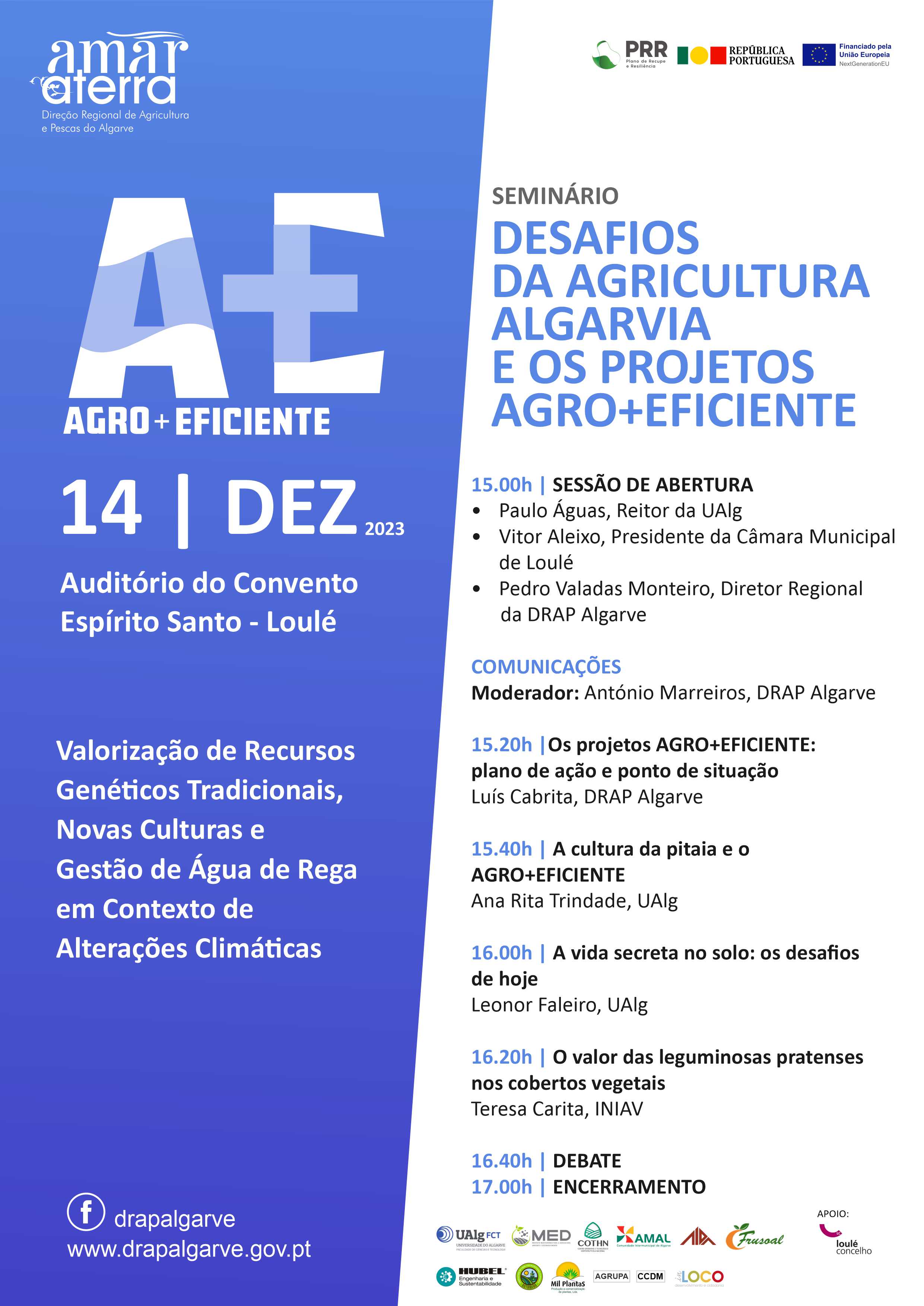 Seminário "Desafios da Agricultura Algarvia e os Projetos Agro+Eficiente"