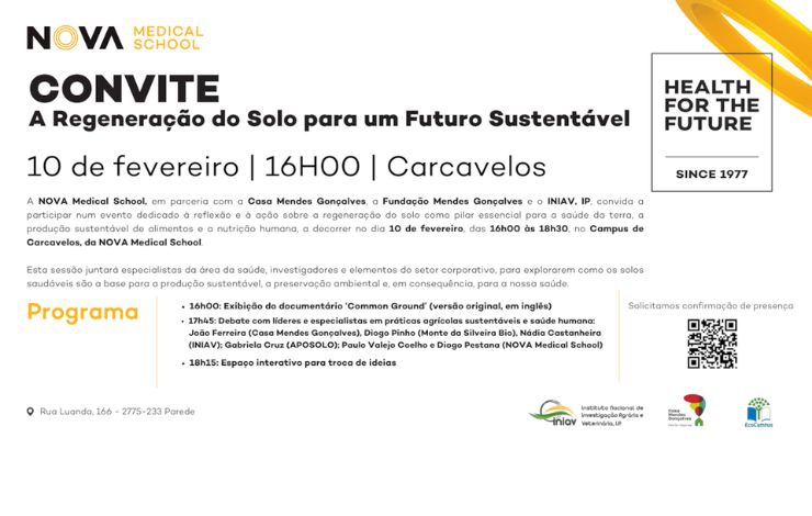 Regeneração do solo para um futuro sustentável | 10 fevereiro | Carcavelos