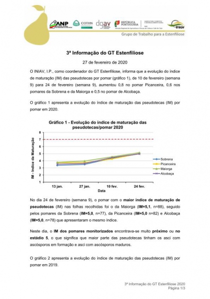 3ª Informação do GT Estenfiliose 2020 Imagem 1