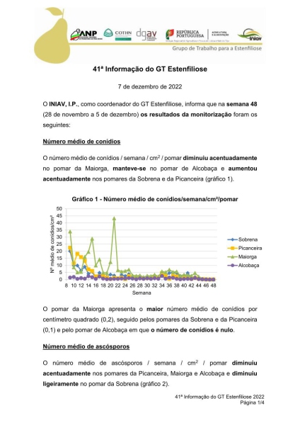 41ª Informação do GT Estenfiliose 2022 Imagem 1