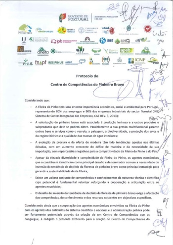Protocolo de Constituição do Centro de Competências do Pinhe ... Imagem 1