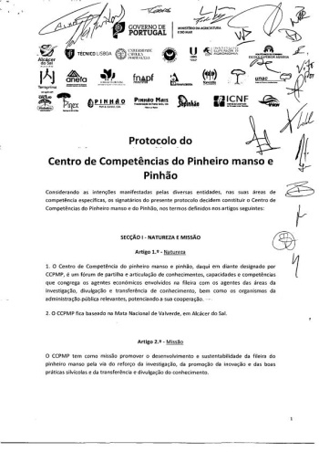 Protocolo de Constituição do Centro de Competências do Pinhe ... Imagem 1