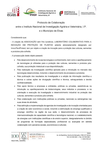 Protocolo de colaboração entre o INIAV e o Município de Elva ... Imagem 1