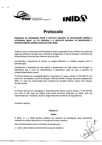 Protocolo de Cooperação no domínio da investigação e recurso ... Imagem 1