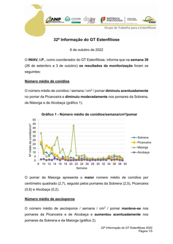 32ª Informação do GT Estenfiliose 2022 Imagem 1