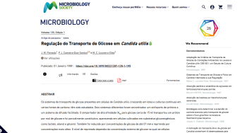 Regulation of Glucose Transport in Candida utilis Imagem 1