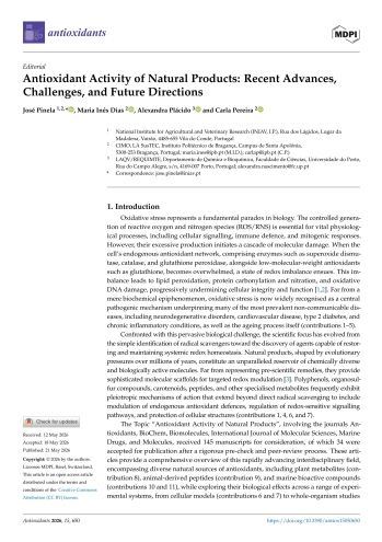 Antioxidant Activity of Natural Products: Recent Advances, ... Imagem 1