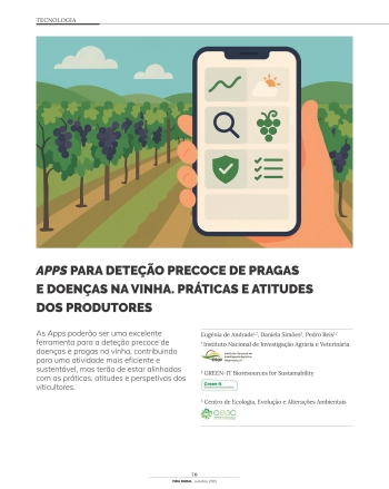 APPS PARA DETEÇÃO PRECOCE DE PRAGAS E DOENÇAS NA VINHA. ... Imagem 1
