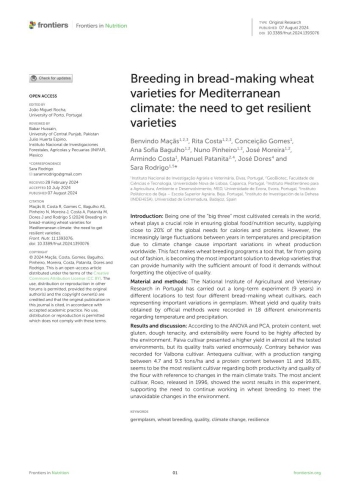 Breeding in bread-making wheat varieties for Mediterranean ... Imagem 1