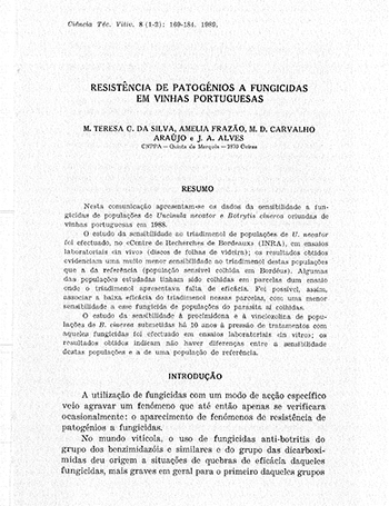 Resistência de patogénios a fungicidas em vinhas portuguesas Imagem 1