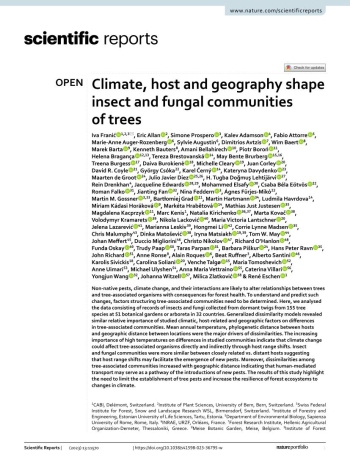Climate, host and geography shape insect and fungal ... Imagem 1