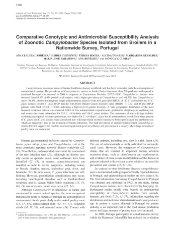 Comparative Genotypic and Antimicrobial Susceptibility ... Imagem 1