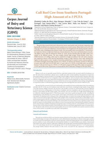 Cull Beef Cow from Southern Portugal: High Amount of n-3 ... Imagem 1