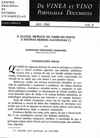 O álcool metílico no vinho do Porto e noutras bebidas ... Imagem 1