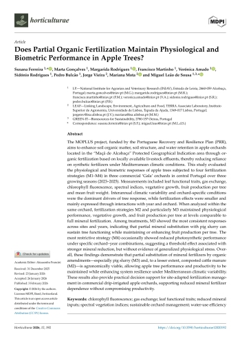 Does Partial Organic Fertilization Maintain Physiological ... Imagem 1