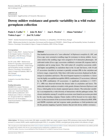 Downy mildew resistance and genetic variability in a wild ... Imagem 1