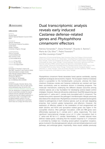 Dual transcriptomic analysis reveals early induced Castanea ... Imagem 1