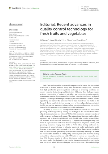 Editorial: Recent advances in quality control technology ... Imagem 1