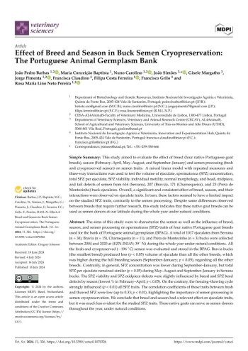 Effect of Breed and Season in Buck Semen Cryopreservation: ... Imagem 1