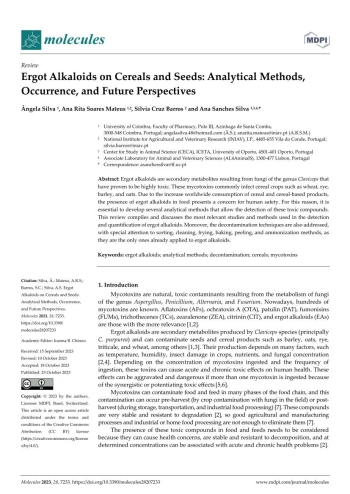 Ergot Alkaloids on Cereals and Seeds: Analytical Methods, ... Imagem 1