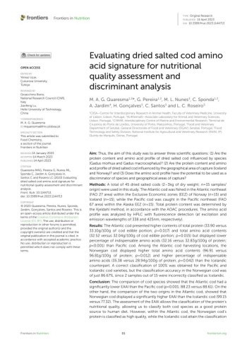 Evaluating dried salted cod amino acid signature for ... Imagem 1