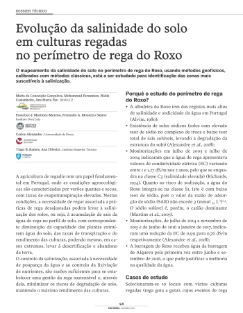 Evolução da salinidade do solo em culturas regadas no ... Imagem 1