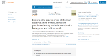 Exploring the genetic origin of Brazilian locally adapted ... Imagem 1
