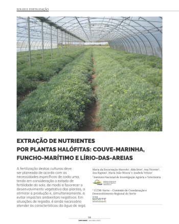 EXTRAÇÃO DE NUTRIENTES POR PLANTAS HALÓFITAS: ... Imagem 1