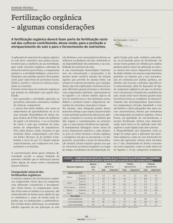 Fertilização orgânica – algumas considerações Imagem 1
