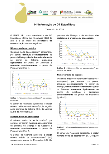 14ª Informação do GT Estenfiliose 2025 Imagem 1