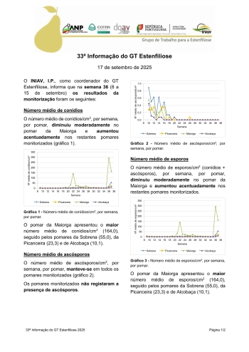 33ª Informação do GT Estenfiliose 2025 Imagem 1