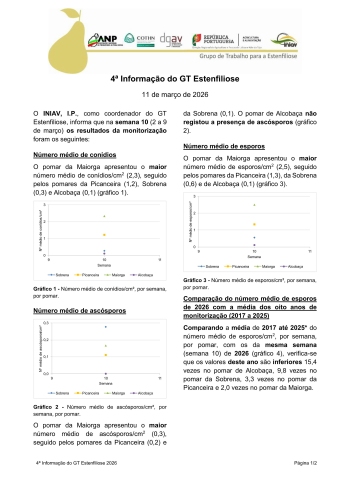 4ª Informação do GT Estenfiliose 2026 Imagem 1