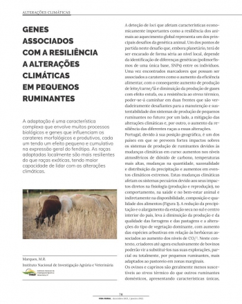 GENES ASSOCIADOS COM A RESILIÊNCIA A ALTERAÇÕES CLIMÁTICAS ... Imagem 1
