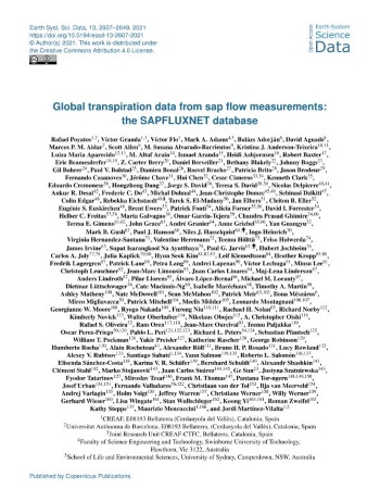 Global transpiration data from sap flow measurements: the ... Imagem 1