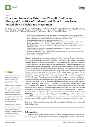 Green and Innovative Extraction: Phenolic Profiles and ... Imagem 1