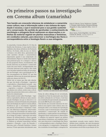 Os primeiros passos na investigação em Corema album ... Imagem 1