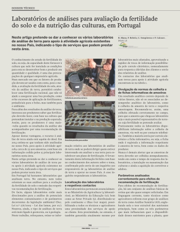 Laboratórios de análises para avaliação da fertilidade do ... Imagem 1