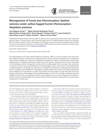 Management of honey bee (Hymenoptera: Apidae) colonies ... Imagem 1