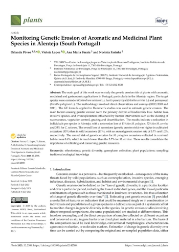 Monitoring Genetic Erosion of Aromatic and Medicinal Plant ... Imagem 1