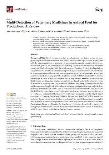Multi-Detection of Veterinary Medicines in Animal Feed for ... Imagem 1