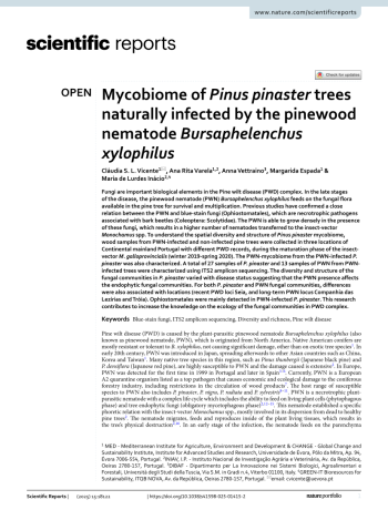 Mycobiome of Pinus pinaster trees naturally infected by the ... Imagem 1