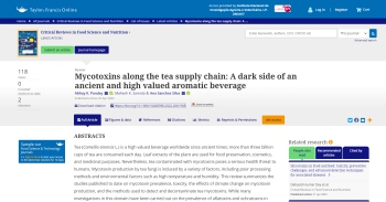 Mycotoxins along the tea supply chain: A dark side of an ... Imagem 1