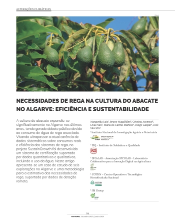 NECESSIDADES DE REGA NA CULTURA DO ABACATE NO ALGARVE: ... Imagem 1
