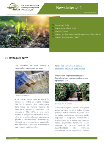 INIAV - Newsletter Externa nº 02/2026 Imagem 1