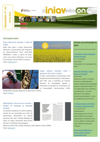 INIAV - Newsletter Semanal nº 04/2022 Imagem 1